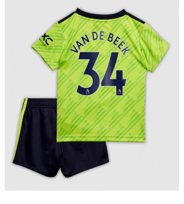 Manchester United Donny van de Beek #34 Tredjedraktsett Barn 2022-23 Kortermet (+ Korte bukser)